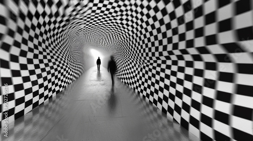 Peripheral Drift illusion, where peripheral vision creates a sense of motion