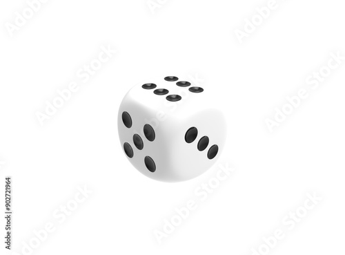 white dice isolated on white