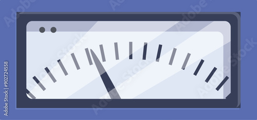 Analog voltmeter is displaying a measurement with a needle pointing to a value on a scale