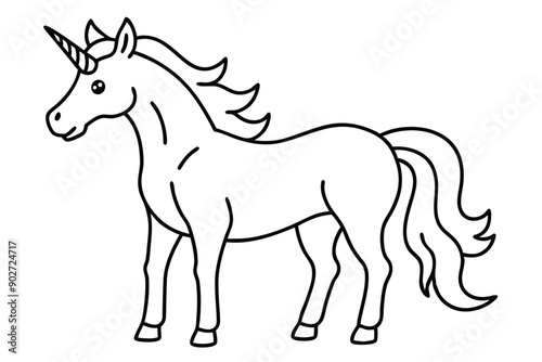 Unicorn line art illustration Design Concepts