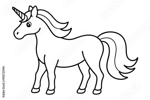 Unicorn line art illustration Design Concepts