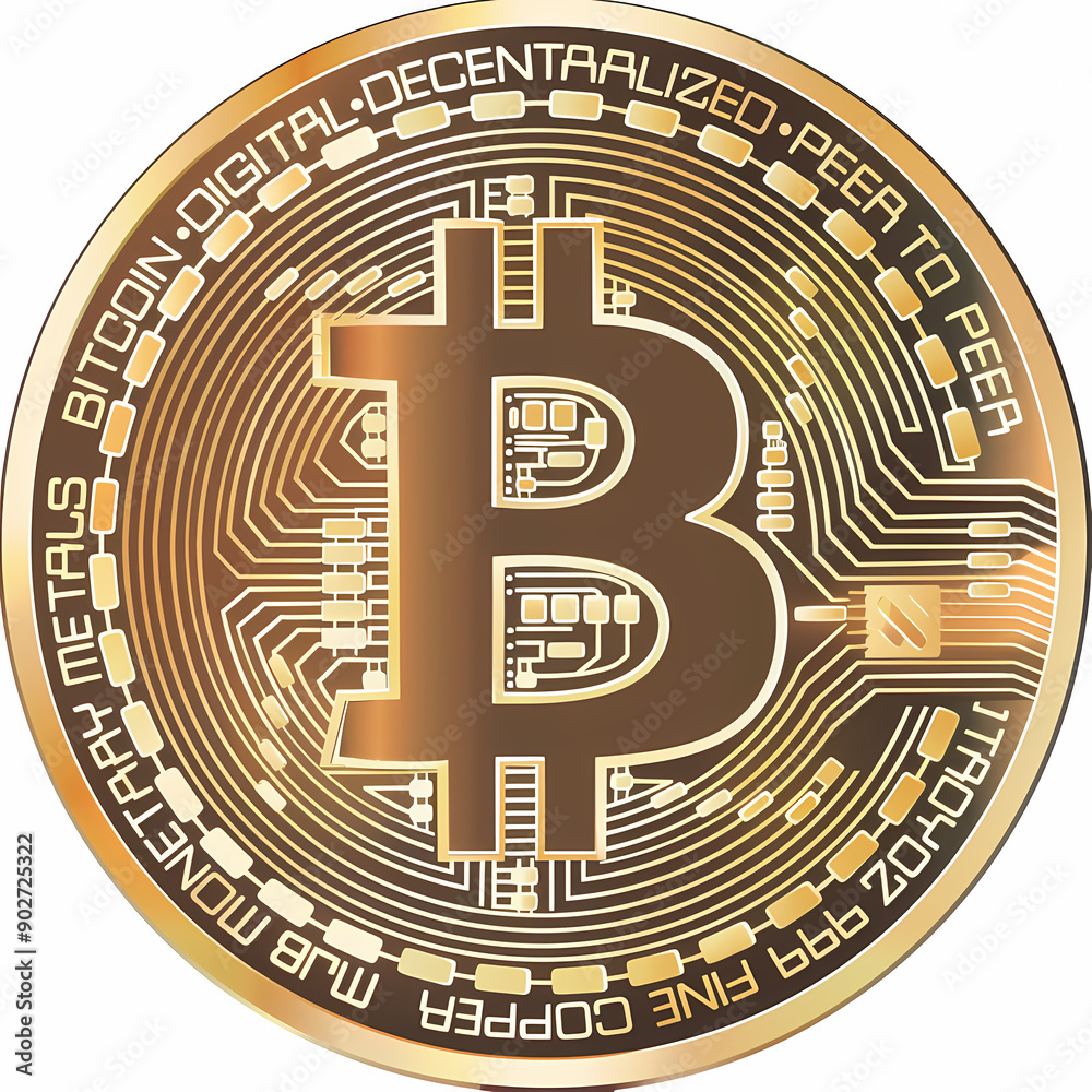 Bitcoin mining and cryptocurrency exchange vector image