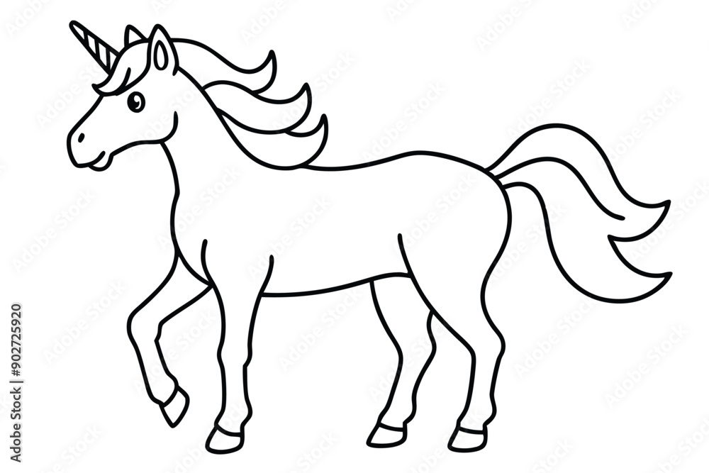 Unicorn line art illustration Design Concepts Unicorn line art illustration Design Concepts