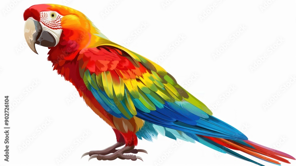 Obraz premium Colorful Parrot Wings Pictures for Children's Learning