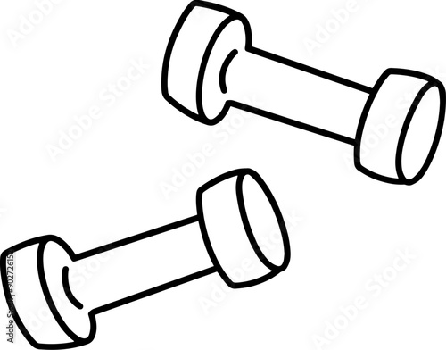 Dumbbell fitness exercise icon vector illustration