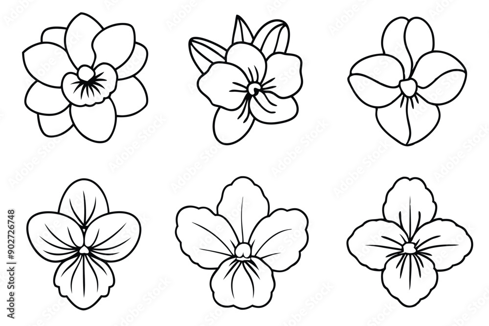 Violet line art illustration Design Concepts Violet line art illustration Design Concepts