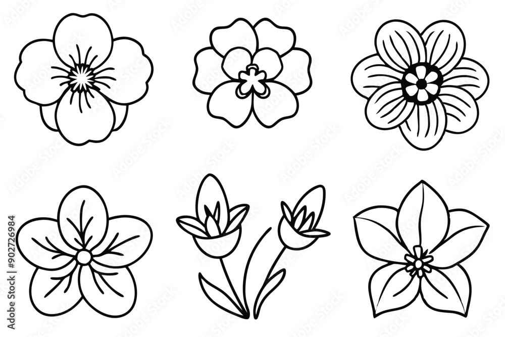 Violet line art illustration Design Concepts Violet line art illustration Design Concepts