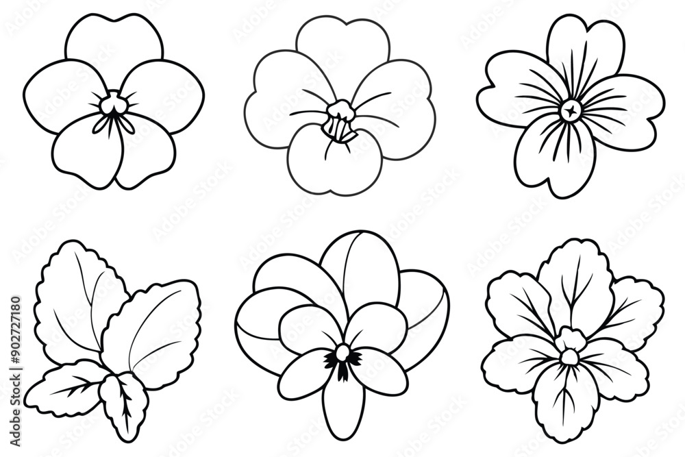 Obraz premium Violet line art illustration Design Concepts