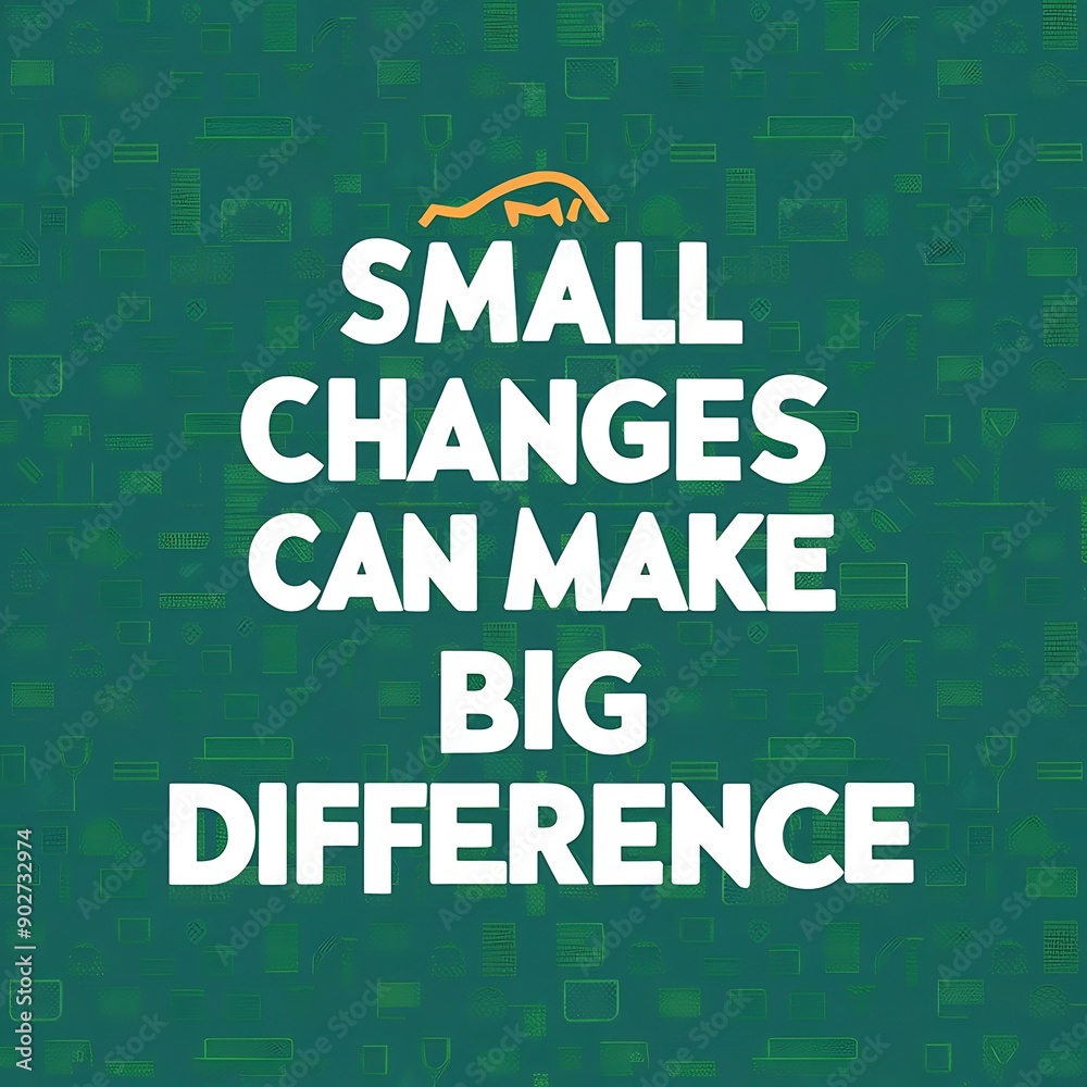 Obraz premium Small Changes can make big Difference colorful background and text (T-shirt Design Motivational Quote, Illustration ,Typography)