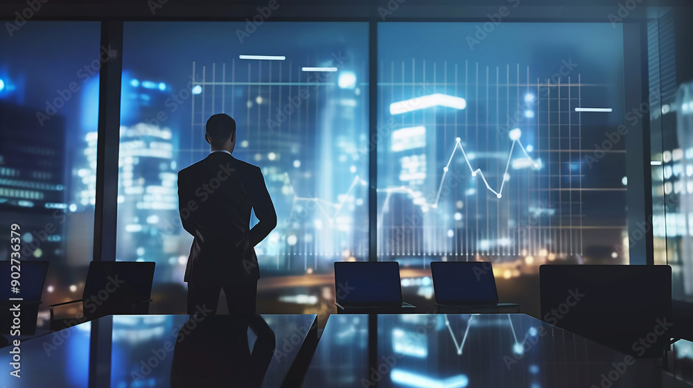 Business man in Office. generative AI. Business man in Office. generative AI.