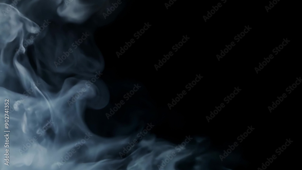 Smoke on black background, abstract design Smoke on black background, abstract design