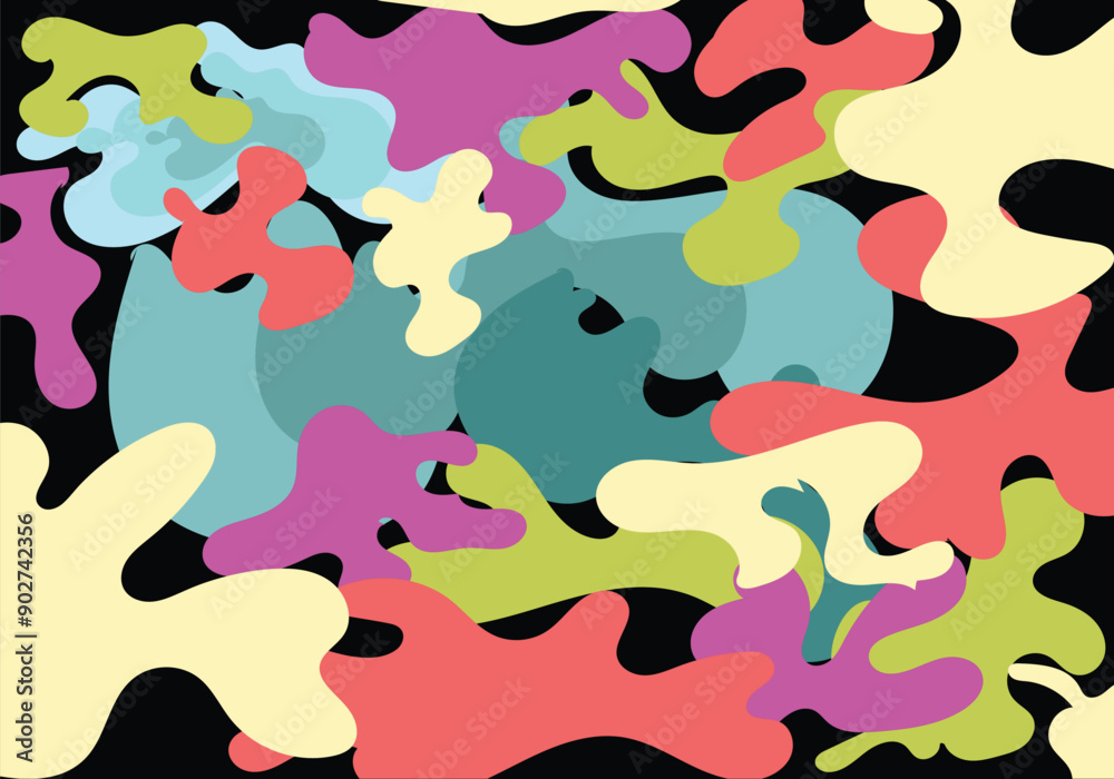 Doodle abstract background style design 1