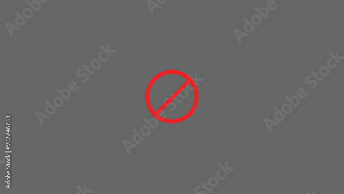 Abstract not allowed icon,simple not icon.