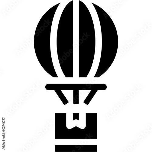 Vector Icon Parcel, Supply, Shipping, Parachute, Package, Drop