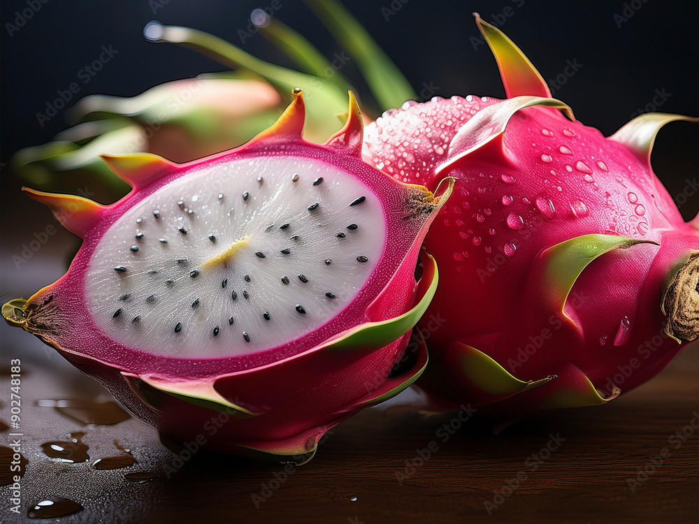 dragon fruit on a plate dragon fruit on a plate