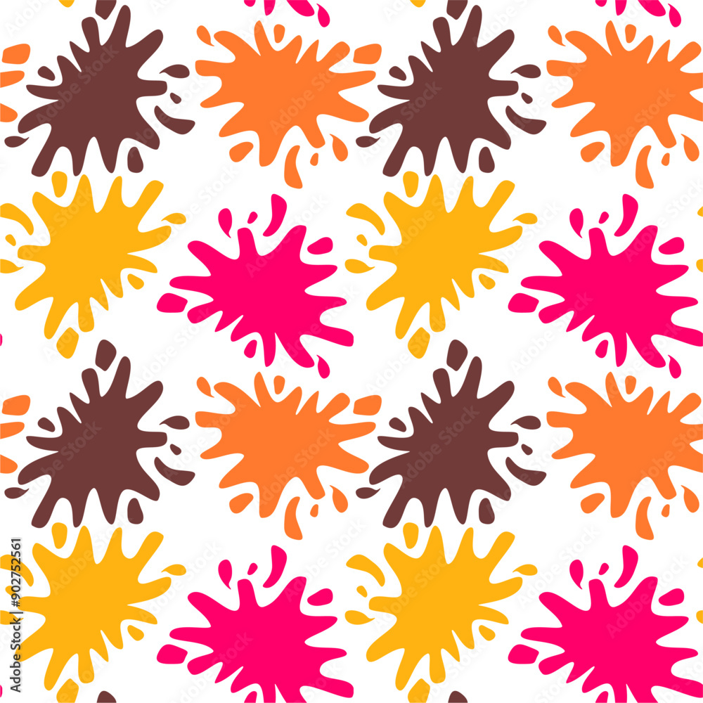 Seamless vector pattern illustration print wallpaper background with paint spots art decor design Seamless vector pattern illustration print wallpaper background with paint spots art decor design