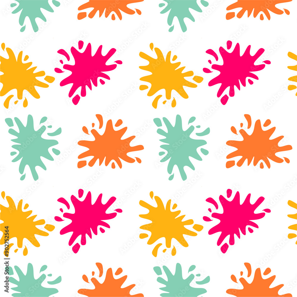 Seamless vector pattern illustration print wallpaper background with paint spots art decor design Seamless vector pattern illustration print wallpaper background with paint spots art decor design