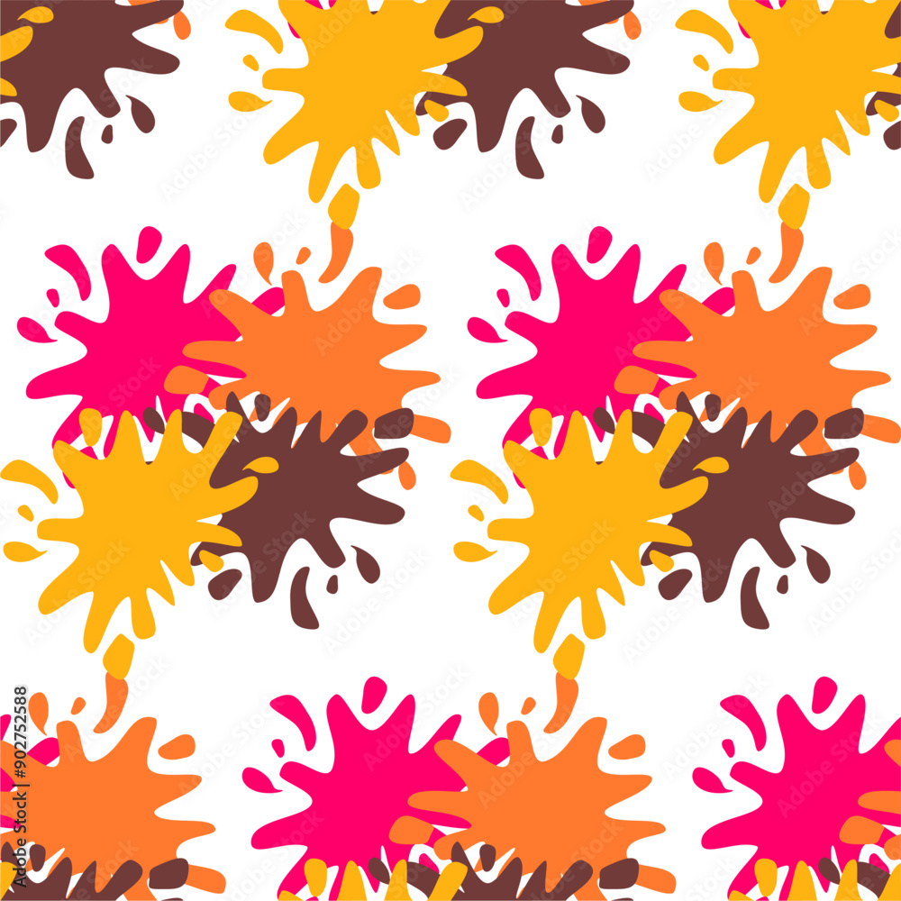Seamless vector pattern illustration print wallpaper background with paint spots art decor design Seamless vector pattern illustration print wallpaper background with paint spots art decor design