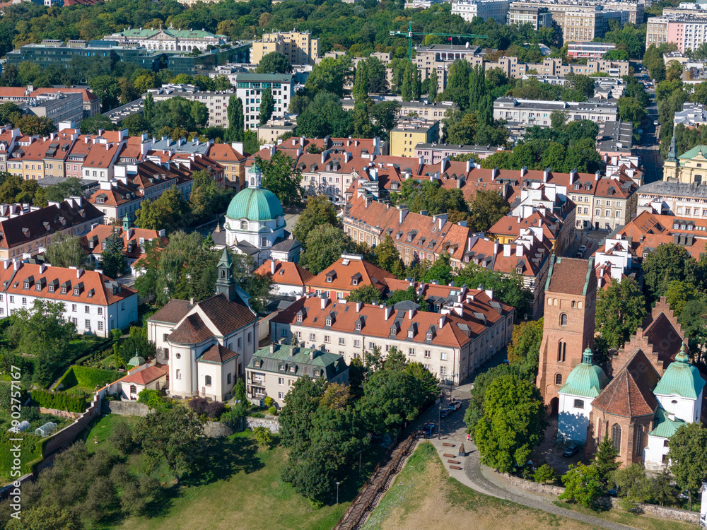 Obraz premium Warszawa, Stare Miasto, panorama miasta 