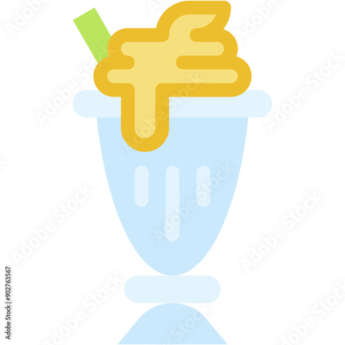 Vector Icon Milkshake, Drink, Beverage, Cream, Summer, Cold Drink