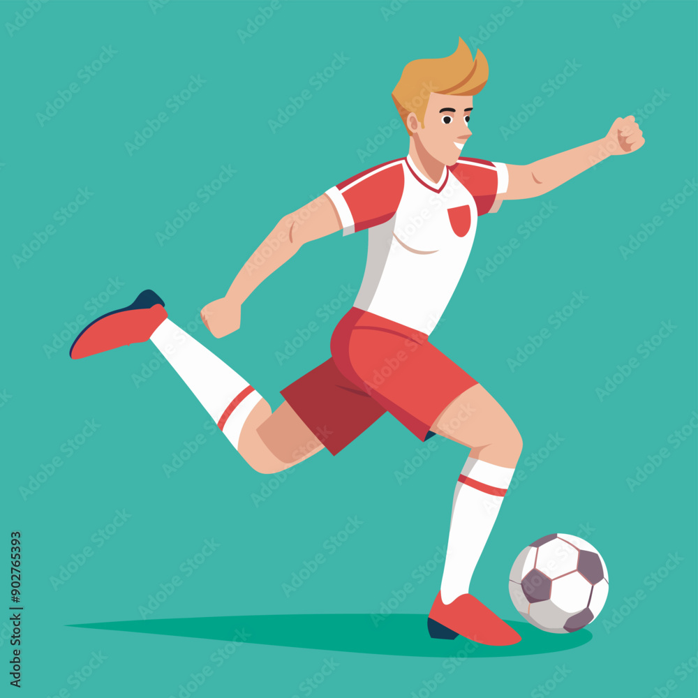 soccer football player flat vector illustration design soccer football player flat vector illustration design