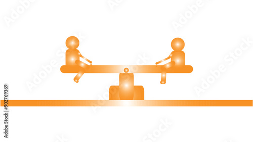 Facility icon, public facility logo.Cartoon stick figures man sitting on white background.