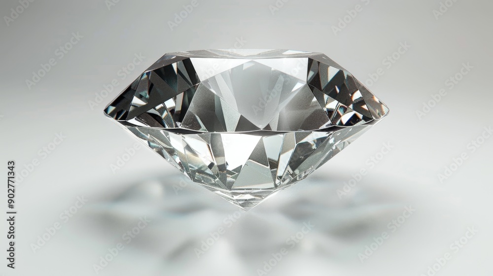 Diamond Gemstone on White Background. Diamond Gemstone on White Background.