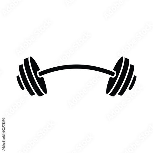 dumbbell icon vector design template simple and clean