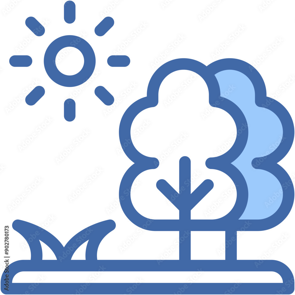 Vector Icon Forest, Landscape, Pines, Spring, Woods Vector Icon Forest, Landscape, Pines, Spring, Woods