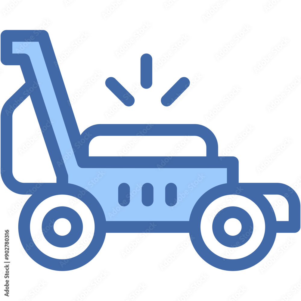 Vector Icon Lawn Mower, Grass, Season, Spring, Farming And Gardening Vector Icon Lawn Mower, Grass, Season, Spring, Farming And Gardening