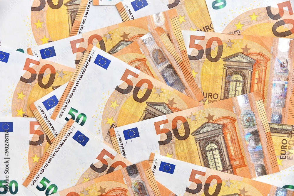 Euro banknotes on scattered background. Finance, credit, economic, business. Euro banknotes on scattered background. Finance, credit, economic, business.