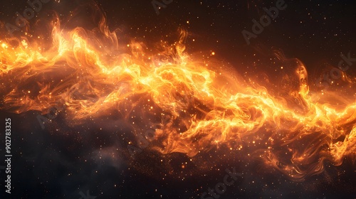 Fiery Flamenco. Captivating dance of flames © bomie