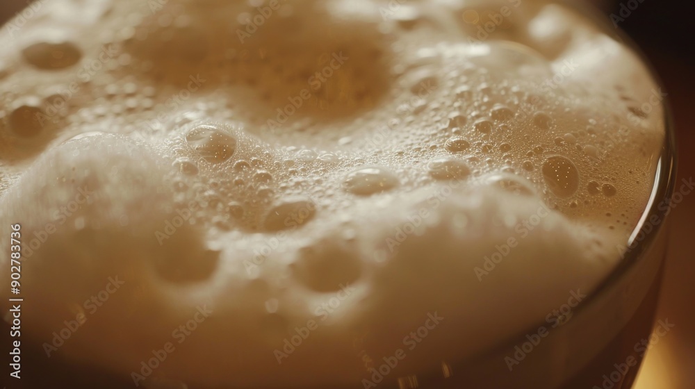 A close-up shot of a glass of beer on a wooden table A close-up shot of a glass of beer on a wooden table