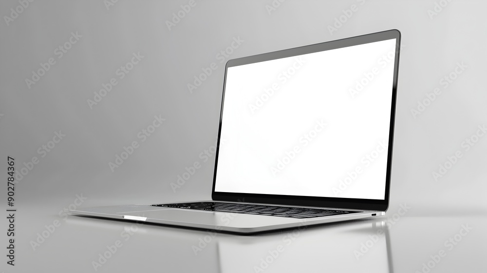 Sleek Modern Laptop on Isolated White Background for Product Showcase Sleek Modern Laptop on Isolated White Background for Product Showcase