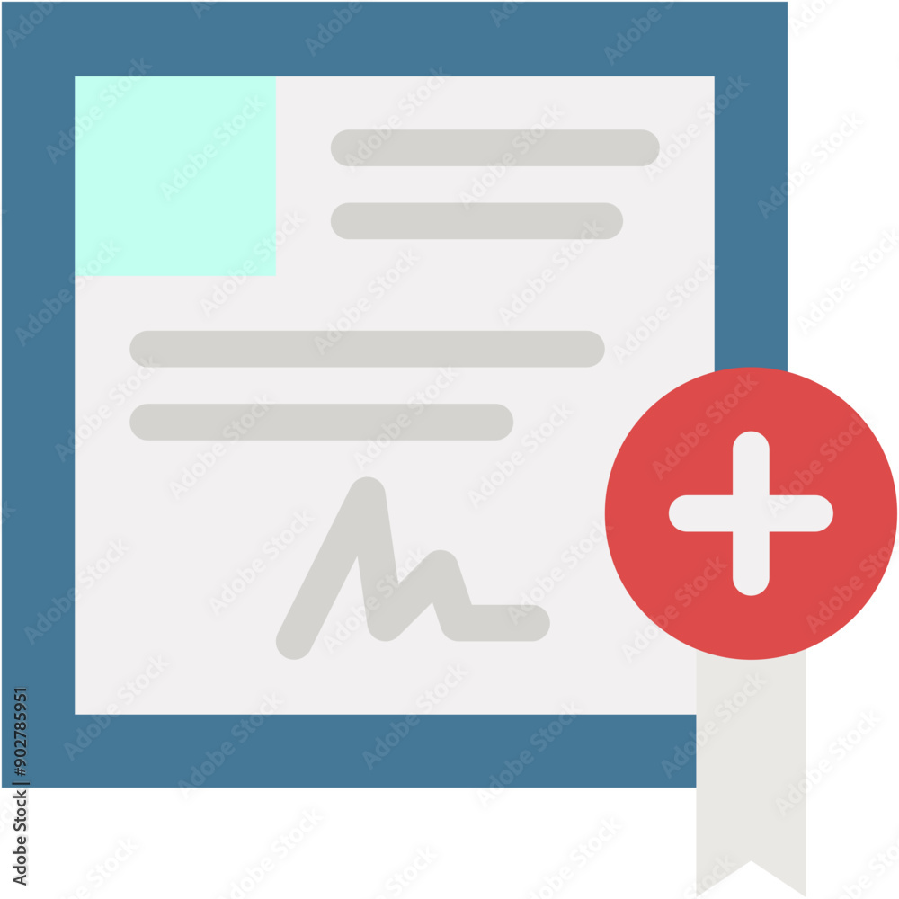 Fototapeta premium Certificate, Diploma, Certification, Patent, Education Icon