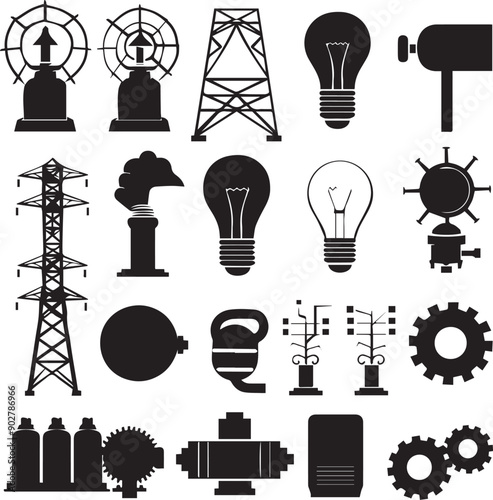 Excise Taxation Elegant Silhouette Vector Illustrations