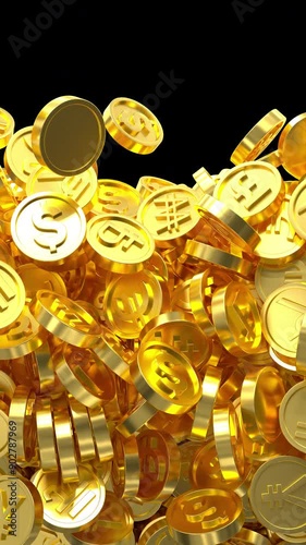 3D Gold Coins Transitions On Alpha Loop