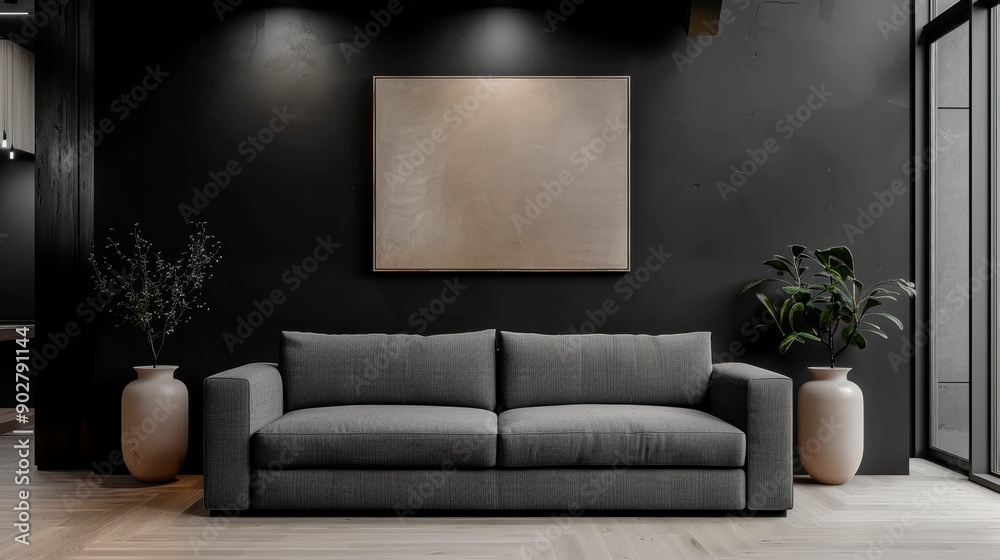 Fototapeta premium Living room with sofa minimalist home decor