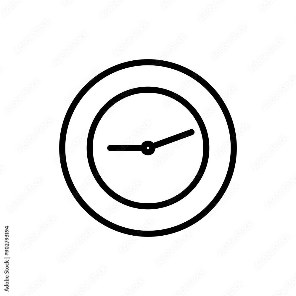 simple clock icon. vector isolated on white background, simple and modern design.