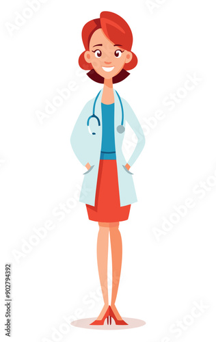 Friendly and approachable female doctor smiling confidently