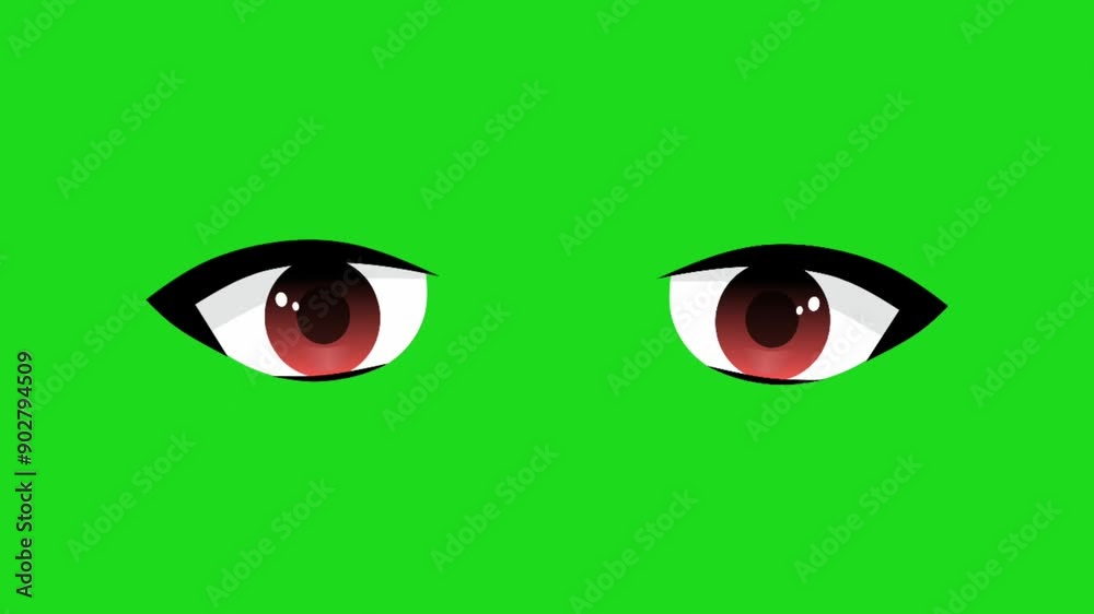 animated blinking eyes with green screen background Stock Video | Adobe ...