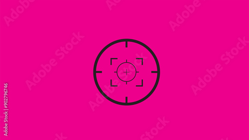 Abstract camera square focus target icon simple design.
