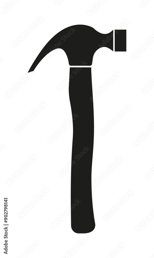 hammer. Silhouette black stylized. Icon. hammer. Silhouette black stylized. Icon.