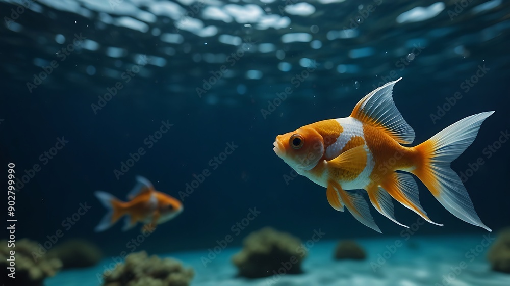 Naklejka premium fish in aquarium