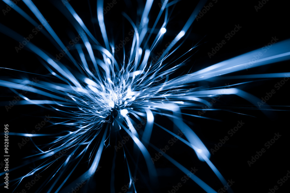 blue sparks from the grinder glowing in the dark blue sparks from the grinder glowing in the dark