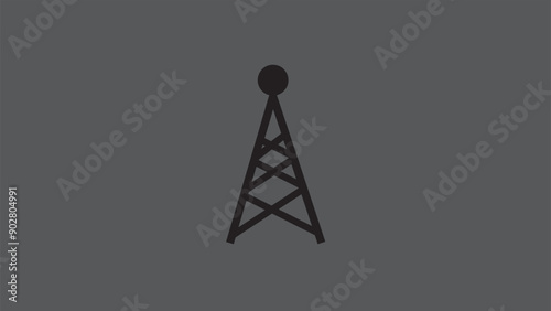 Abstract vector illustration of tower icon on white background.