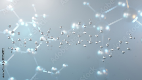 ceftobiprole medocaril molecular structure, 3d model molecule, cephalosporin, structural chemical formula view from a microscope photo