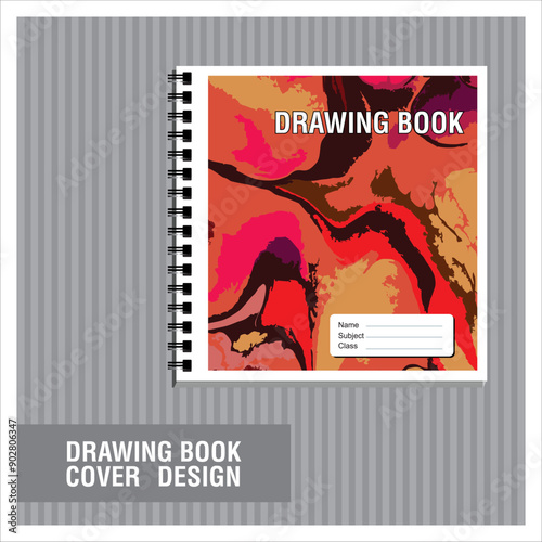 diary work Book Title  Front Abstract Design