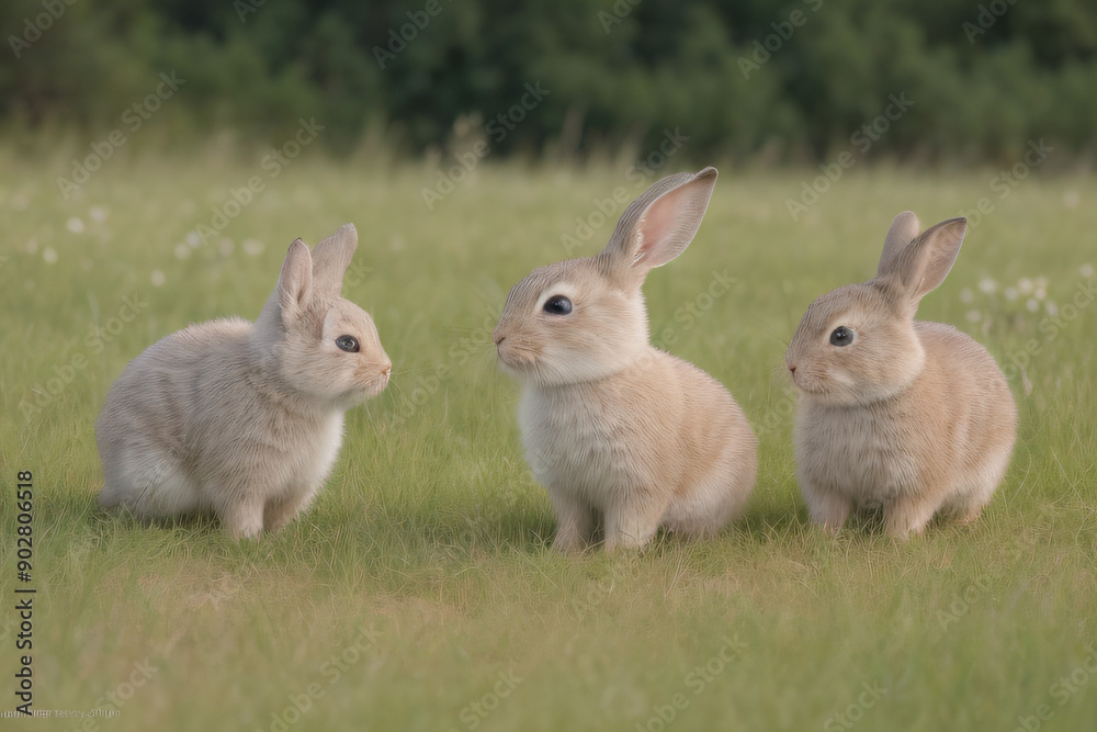 three rabbits in the garden three rabbits in the garden
