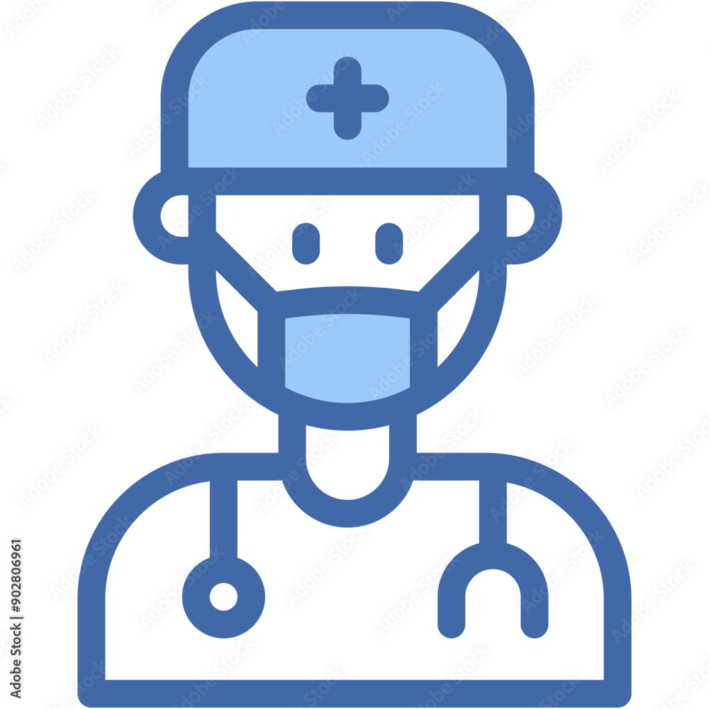 Vector Icon Surgeon, Profession, Job, Caucasian, Professions And Jobs Vector Icon Surgeon, Profession, Job, Caucasian, Professions And Jobs